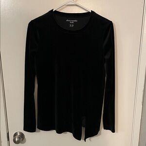 Abercrombie & Fitch Kids Black Velvet Long Sleeve Tee